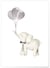 Affiche Enfant Éléphant Ballon | A3 : 29,7x42cm