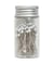 Tube en verre de 95 épingles à tête de verre - Collection fleurs bleues - Hobby Gift