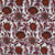 Tissu Voile de Coton Joy fleurs Rouge sur fond Blanc