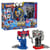 Pack de 2figurines Optimus Prime (Orion Pax) et Megatron (D-16) de 11cm, jouets des 6ans, Transformers One Robot Battlers
