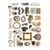 Planche de stickers couleur embelissement Fabrika Decoru SHABBY MEMORY 023