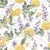 4 serviettes en papier découpage collage 33 cm MIEL CITRON FLEUR FEUILLAGE FR 100