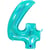 Ballon Géant Chiffre 4 Holographique Tiffany (102 cm)