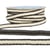 Bobine 20m Galon robe bicolore Ecru/noir 14mm