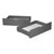 2 tiroirs de Rangement gris à roulettes pour lit gigogne - HomeStyle4U