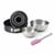 Set de 4 ustensiles de pâtisserie moule à manqué 2 bols et spatule Black mettallic Black mettallic Zenker  Black mettallic