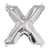 Ballon Lettre X, 40cm, 1pce. , argent