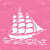 Pochoir plastique souple réutilisable 30 x 30 cm Fabrika Decoru BATEAU VOILIER 041