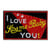 Lot de 3 écussons thermocollants I love you! 6cm