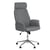 Chaise de Bureau Fauteuil à Roulettes Rembourré et Tapisséen en Tissu Gris avec Structure en Métal Argenté Hauteur Réglable et Style Classique Beliani