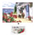 Kit canevas modèle terrasse fleurie 30 x 40 cm Seg de Paris