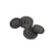 Lot de 3 boutons bio résine 4 trous gris anthracite