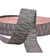 Sangle ethnique 38mm gris noir au mètre