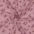 Tissu Double gaze de Coton petites fleurs sur fond Vieux rose