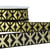 Disquette 25m galon jacquard géométrique 26mm Noir/or