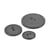 Bouton rond 2 trous classique gris