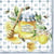 Lot de 4 serviettes en papier découpage collage 33 cm FRUIT CITRON ABEILLE