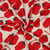 Tissu Toile de Coton Canvas Poivrons rouges sur fond Ecru