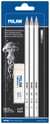 Blister 3 crayons blancs + 1 gomme MILAN 4824