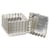 Tartelette carrée cannelée - fer blanc - fond fixe - 100x100 mm dim ext / 90x90 mm dim int - h 20 mm