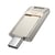 Hoko Clé USB / USB-C 16Go pour Transfert Rapide 150Mo / s au Design Pivotant Argent