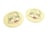 2 Pendentifs ronds 40mm en acrylique visage écru