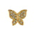 Bouton papillon strass 13mm (Or)