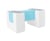 3 blocs en mousse blanc bleu gris - Velinda
