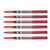 Lot de 6 stylos roller Hi-Tecpoint V5 pointe fine rouge Pilot