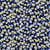 Tissu Coton imprimé Miyu sur fond Bleu marine