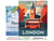 Peinture par Numéro Figured'Art avec Cadre Affiche Vintage Londres - Activité Manuelle Kit de Loisir Créatif DIY Numéro d'Art Complet - 40x50cm toile tendue sur châssis
