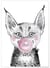 Affiche 'Bulle de Lynx Rose' | A3 : 29,7x42cm