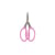 Ciseaux de précision micro-dentés - Grands anneaux souples - Rose