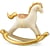 Ballon Aluminium Géant Cheval à Bascule   118 cm