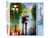 Peinture par Numéro Figured'Art - Pluie romantique - Kit de Loisir Créatif DIY Numéro d'Art Complet - 40x50cm sans châssis en bois