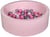 Piscine à balles Aire de jeu + 150 balles rose perle, rose clair, argent - Velinda