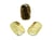 4 Breloques martelées rectangle 24*15mm doré
