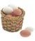 Panier à œufs miniature avec 8 œufs pour le monde des lutins - Rico Design Blanc