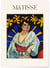 Poster Matisse - Femme en robe bleue | A3 : 29,7x42cm
