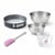 Set pâtisserie avec moule à manqué de 26 cm acier, 2 bols à mixer, verre mesureur et spatule Zenker
