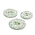 Lot de 3 boutons rond coquilles d'œufs 2 trous vert d'eau