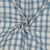Tissu Double gaze de Coton Lin Carreaux Bleu ciel sur fond Ecru
