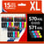 570 571XL - Pack 15 cartouches Canon 570/571 XL compatibles Pixma MG5751 MG5752 - 123CONSOMMABLES