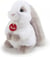 Peluche lapin Clemente gris et blanc - Trudi - Rouge