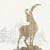 Lot de 4 serviettes en papier découpage collage 33 cm CHAMOIS MONTAGNE A 300