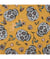 Tissu coton Têtes de Morts de 150 cm de largeur Jaune vendu par 50 cm