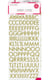 112 alphabets autocollants pailletés dorés