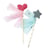 Cake toppers cœur et étoile (x 2)