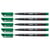 Lot de 5 marqueurs permanents - STABILO OHPen - Pointe fine 0,7 mm - Vert
