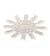 Motif soleils perles thermocollant 65mm argent